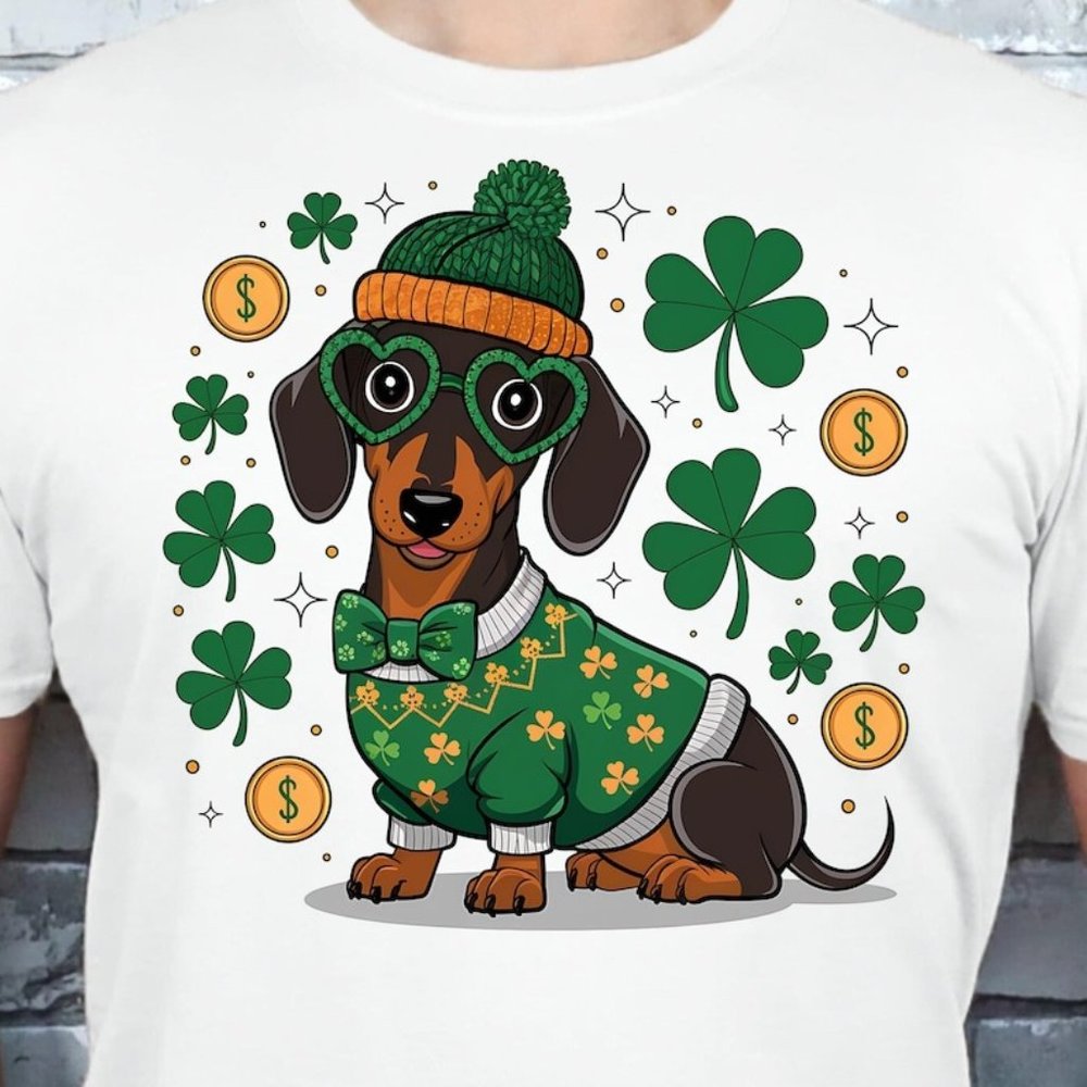 St Patricks Day Dachshund Shirt T3